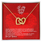 To My Lovely Wife - Forever Love Necklace - Love Your Husband - To My Wife Necklace With Message Card - Anniversary Gift For Wife - Heart  message card for wife