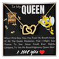 To My Wife Necklace Anniversary Gift For Wife - Birthday Gift For Wife - To My Queen - Forever Love Necklace - To My Queen bee - Gift For Wife - Necklace For Wife - I  love you