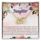 Daughter Birthday Gift Necklace With Message Card, Gift From Mom Dad to Daughter Hearts Jewelry Gifts