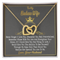 To My Bad Ass Wife - Crown - Necklace - Necklace for Beloved Wife - Best Gift for Mother's Day - to My Soulmate Necklace for Women - Love Design Necklace Soulmate - Diamond Necklace for Wife