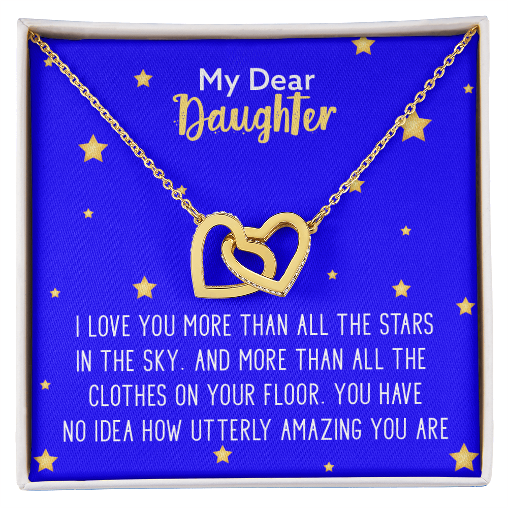 To My Daughter Necklace from Dad Mom, Mother's Day Gifts for Women Adult Daughter, Daughter Necklace as Daughter Fahter Gifts from Dad, Mother Daughter Necklace as Brithday Gift for Daughter