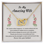 To My Wife Necklace From Husband - Personalized Wife Necklace Gift - Couple Necklace Set - Friendship Necklaces - Girlfriend Necklace - Gift for Soulmate - Wife Necklace Gift - Love Message Card Necklace