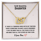 To My Beautiful Daughter Necklace Gift from Mom Dad, Beautiful Jewelry Box Birthday Graduation Christmas Gift for Daughter, Inspirational Message Card, Elegant Necklaces with Sentimental Message