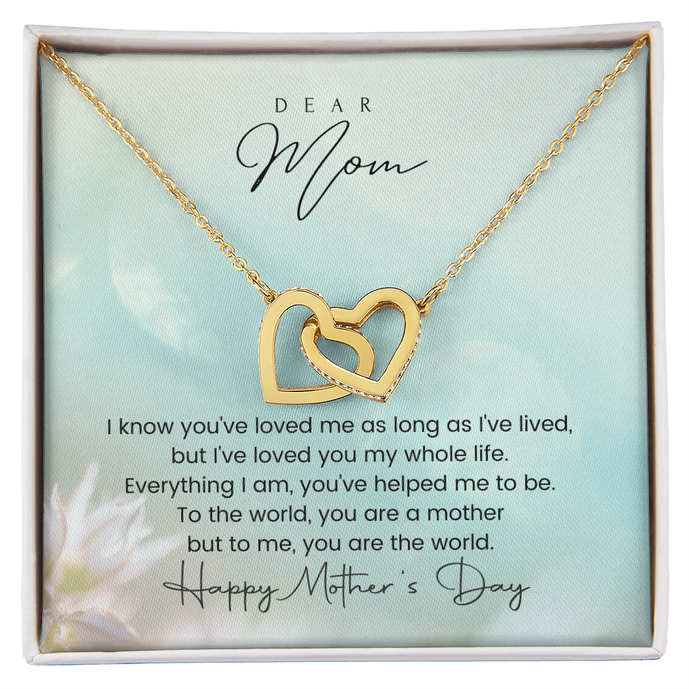 Happy Mother's Day Gift for Mom Necklace, Daughter to Mom Jewelry, Heart Necklace for Mother, Gift from Daughter or Son, Birthday Christmas Gifts With Heartfelt Message