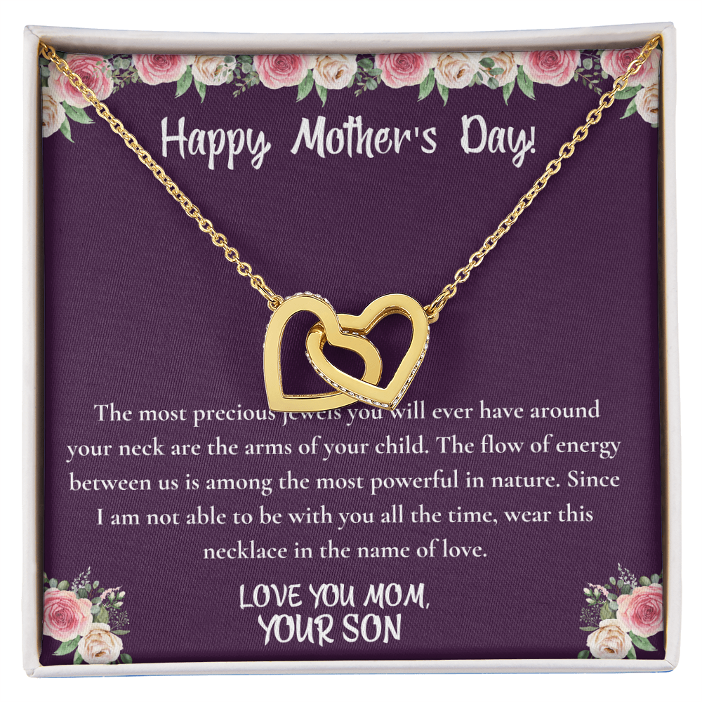 Mothers Day Necklace for Mom, Meaningful Gift for Mother from Son, Love Knot Necklace, Mom Jewelry Gift Happy Mother's Day 2026, To My Mom Necklace With Heartfelt Message
