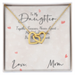 To My Daughter Necklace From Mom With Heartfelt Message & Elegant Box, Valentines Day Gifts For Daughter From Mother, Jewelry Gift From Mommy On Birthday, Graduation & Christmas Gifts Idea