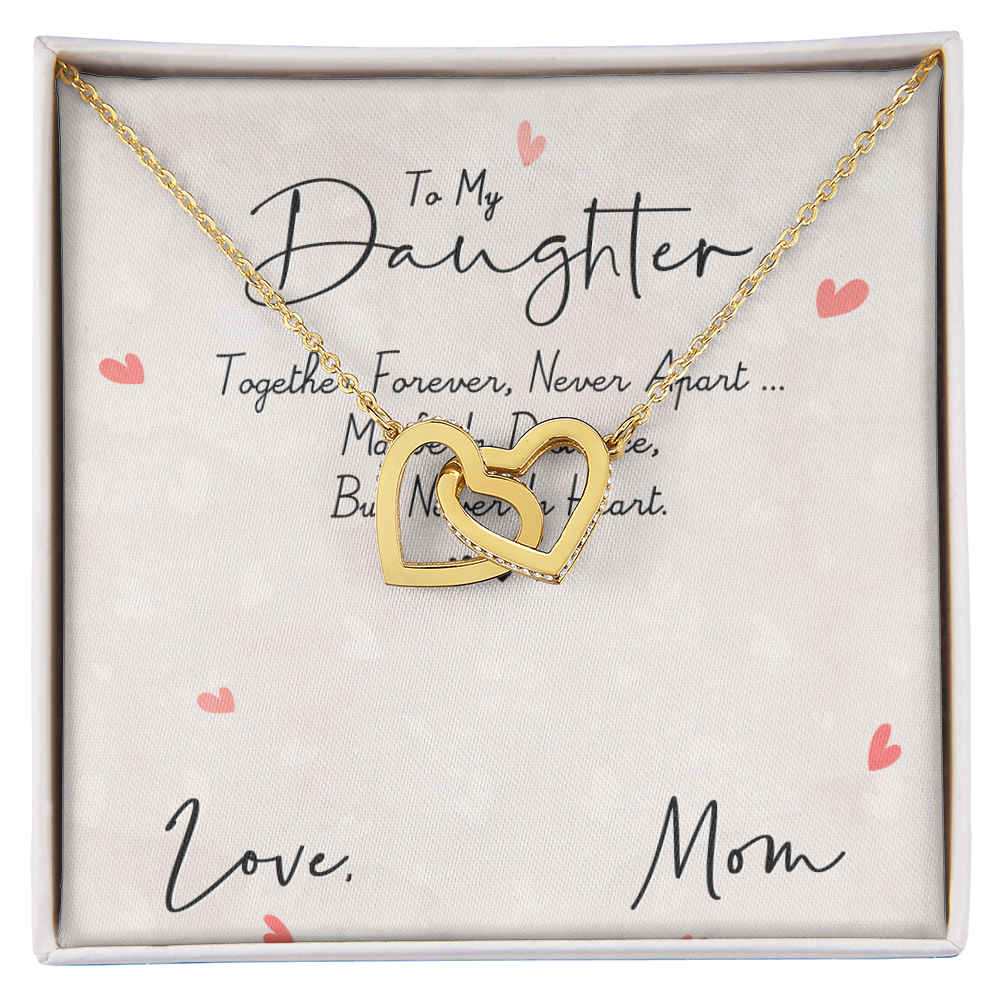 To My Daughter Necklace From Mom With Heartfelt Message & Elegant Box, Valentines Day Gifts For Daughter From Mother, Jewelry Gift From Mommy On Birthday, Graduation & Christmas Gifts Idea