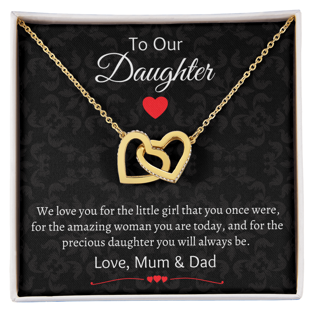 To My Daughter Necklace From Dad With Heartfelt Message, Daughter Birthday Present From Dad, Jewelry Gifts For Graduation for Her From Mom or Daddy, 14K Pendant