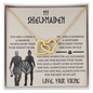 The Love Knot Necklace for Your Shieldmaiden Wife - to My Wife Necklace With Message Card - Wife Gift From Husband Future Husband - Romantic Gift for Wife - White Gold Pendant