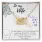 To My Wife Necklace - Happy Birthday My Love  - Gift for Wife Birthday Marriage - Romantic message card for her - Best Birthday Gift for her - Engagement Gift for her