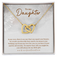 To My Beautiful Daughter Necklace – Interlocking Hearts Necklace – Gift From Parents