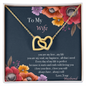 To My Wife - Necklace Gift Set - Couple Necklace Set - Friendship Necklaces -  Anniversary Gift For Wife - To My Wife Necklace With Message Card - Romantic Wife Gift