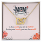 Mother's Day Gift - Mom To Your Family You're The World Pea Pod Necklace - Mother  Necklace Set - Friendship Necklaces - Customize Mothers day  Necklace ,Mothers  day gift - Necklace for mom