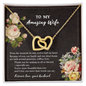 To My Amazing Wife Necklace - Gift For Wife - You've Had My Heart - Love Knot - To My Wife Necklace From Husband - Love Necklace for Wife - Diamond Necklace for wife - Best Gift for soulmate