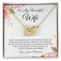 To My Beautiful Wife - Necklace - Love Your Husband - Love Necklace from Hubby - Best Gift from Husband - Wife Gift - Necklace design love - Diamond Necklace  For wife