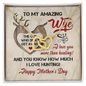To My Amazing Wife Necklace I Love You - Happy Mother's Day Necklace - Golden colour Neckless for Beloved wife - Pretty Neckless Gift for wifey - Necklace for wife from Husband - Love necklace for soulmate
