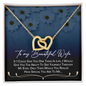 Wife gift from husband future husband -Anniversary Gift For Wife - Gift For Her-Handmade Jewelry - Gift for Wife - Gift for Newly married couple - Romantic message for soulmate - Gift for wifey
