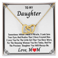 Daughter Gifts from Mom, Valentines Gifts for Daughter Kids Teen Girls, Heart Pendant to My Daughter Necklace from Daddy, Christmas Easter Basket Stuffers Graduation Birthday Gifts for Teenage Girls