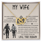 Shieldmaiden Necklace for Your Wife -  Romantic Gift for Wife - White Gold Pendant - Anniversary Jewelry for Her - Friendship Necklaces - Customize Couple Necklace - Love Nacklace for Wife