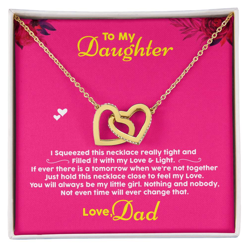 Daughter Gifts From Dad Father Daughter Necklace Birthday Graduation Christmas Jewelry For My Daughter with Message Card and Gift Box, Daughter Jewelry From Mama, Daughter Birthday Necklace Christmas Gifts