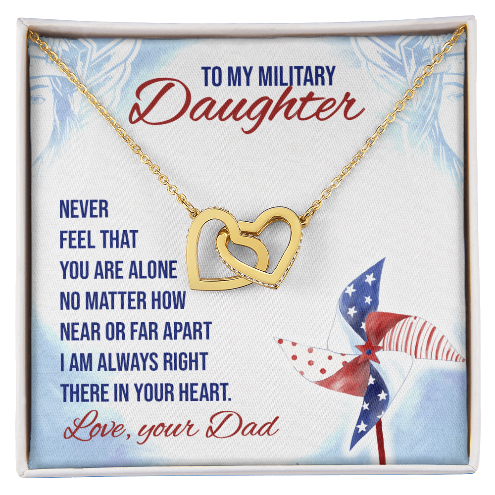 To My Daughter Necklace From Dad With Heartfelt Message & Elegant Box Gifts From Daddy Papa, Daughter Beautiful Jewelry Gift On Graduation or Birthday 2026, 4th of July USA