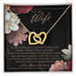 To My Wife Wedding Anniversary Gift -  To My Wife Necklace With Message Card - Anniversary Gift For Wife - To My Queen - Couple Necklace Set