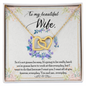 To My Beautiful Wife - You And Me Forever Everyday - Love Necklace  for wife - Diamond Necklace for wifey - Romantic message card for soulmate - Necklace for soulmate