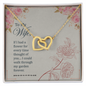 To My Wife Necklace - Sweetest Hearts for wife - Love Necklace for her- Birthday Gift for her - Anniversary Gift for her - Engagement Gift for her