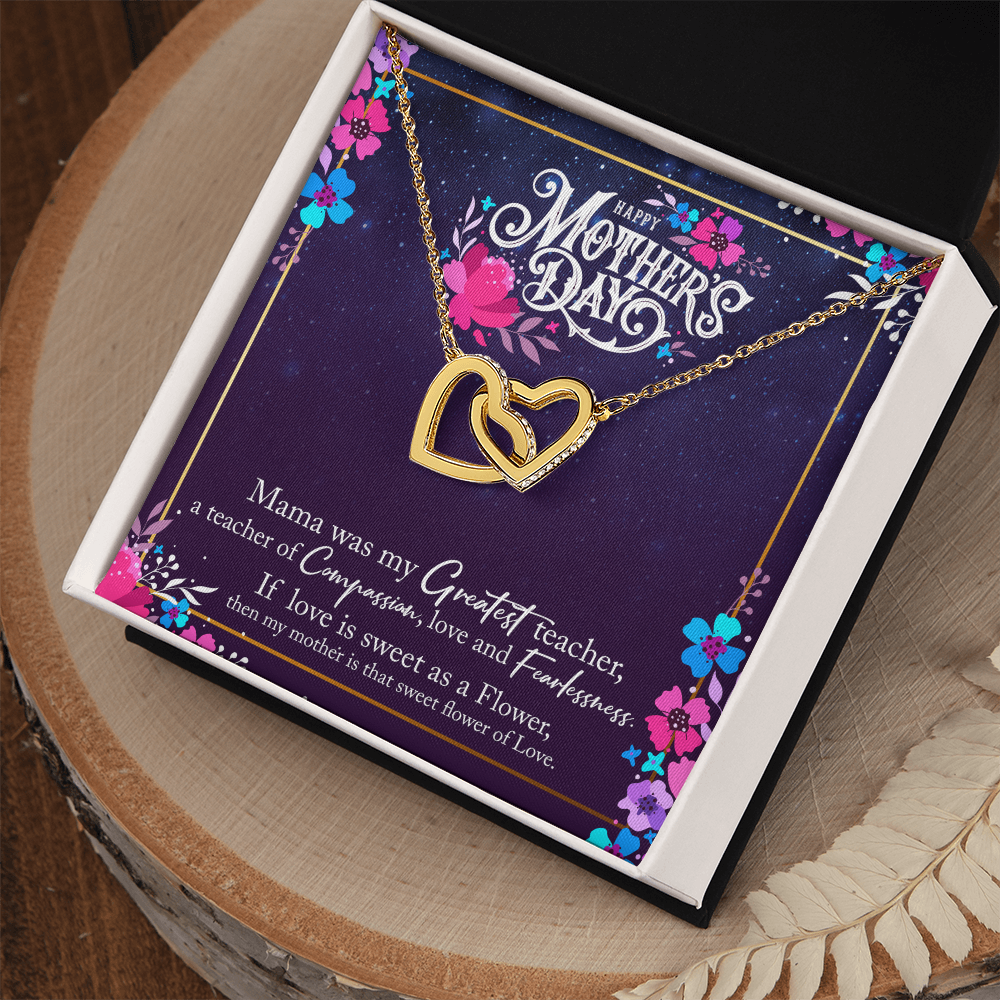 Happy Mother's Day Gifts Ideas for Greatest Teacher, Floral Birthday Necklace From Daughter Son, Sentimental Message Card Gifts for Mom Mommy 2026