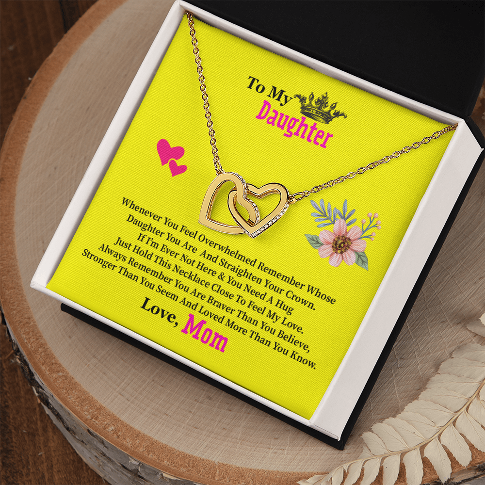 Daughter Gift From Mom Mother Daughter Necklace Birthday Graduation Christmas Jewelry Gifts For My Beautiful Daugther Adult Daughter with Message Card and Gift Box, Daughter Jewelry From Mama