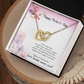 Happy Mother's Day Gift for Mom Necklace, Daughter to Mom Jewelry, Heart Necklace for Mother, Gift from Daughter Son, Birthday Christmas Gifts With Heartfelt Message