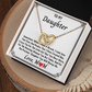 Daughter Gifts from Mom, Valentines Gifts for Daughter Kids Teen Girls, Heart Pendant to My Daughter Necklace from Daddy, Christmas Easter Basket Stuffers Graduation Birthday Gifts for Teenage Girls