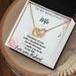 To My Wife Necklace With Message Card - wife gift from husband future husband - Couple Necklace Set - Friendship Necklaces - Handmade Necklace design for wife - Love Desing for soulmate