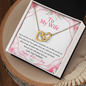 To My Wife Mother's Day Necklace - Happy Mother's Day - White Gold Pendant - Anniversary Jewelry for Her - Romantic message card for her - Birthday Gift for her - Anniversary Gift