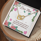 Dear Mom Interlocking Hearts Necklace, Mother's Day Gift for Mom Mothers Day Gifts I Love My Mom Best Mom Ever 2026 Jewelry for Her