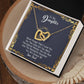 To My Daughter Interlocking Hearts Necklace from Dad, Daughter Gifts, Jewelry for Daughter, Father to Daughter Necklace with Message Card and Gift Box, Adult Daughter Birthday Gift Ideas, Christmas Gifts