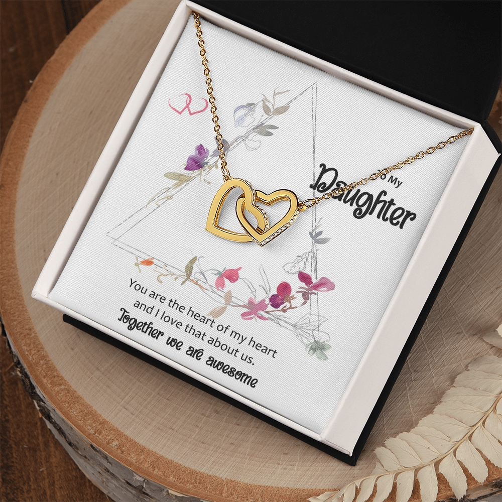 To My Daughter Meaningful Message Card Jewelry Box, Gift for Daughter's Birthday Graduation, Thoughtful for Her from Mom, Birthday Necklace
