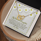 To My Dearest Daughter Meaningful Message Card Jewelry Box, Gift for Daughter's Birthday Graduation, Thoughtful for Her from Mom, Elegant Necklaces with Sentimental Message