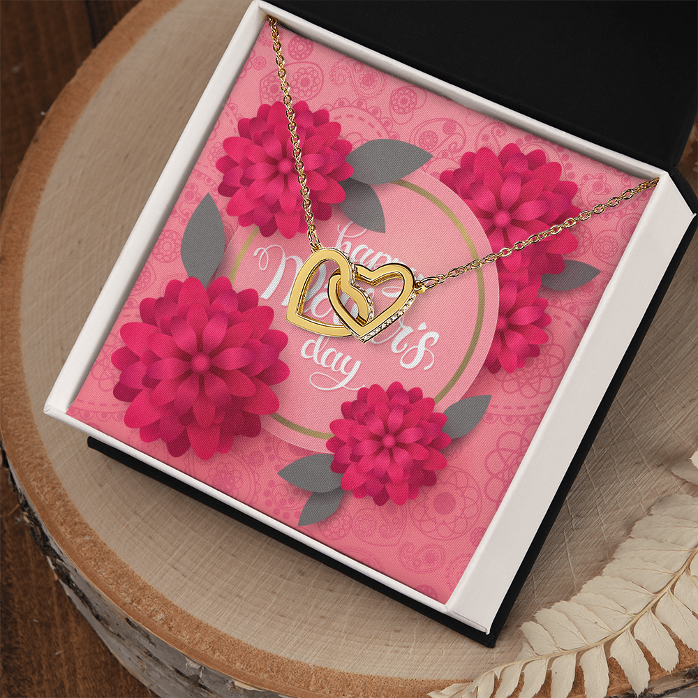 Happy Mother's Day Gift for Mom Necklace, Daughter to Mom Jewelry, Heart Necklace for Mother, Gift from Daughter or Son, Birthday Christmas Gifts With Heartfelt Message
