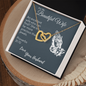 For My Beautiful Wife Love Your Husband, To My Soulmate Necklace For Women, Necklace For Wife From Husband, Diamond & Gold Necless for your Beautiful wife, Customize Couple Necklace