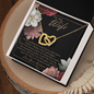 To My Wife Wedding Anniversary Gift -  To My Wife Necklace With Message Card - Anniversary Gift For Wife - To My Queen - Couple Necklace Set