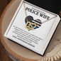 Best police wife Gift - To My Police Wife - Keys To My Cuff - wife Necklace  - Love Knot Necklace for My Police Wife - Alluring Beauty Necklace for police wife
