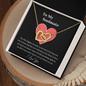 To My Wife Necklace - Romantic Gift for Wife - White Gold Pendant - My Soulmate - I Love You - Necklace - Valentine's day gift ,Gift for her him ,Anniversary gift - Necklace with love message for wife - Gift For Her