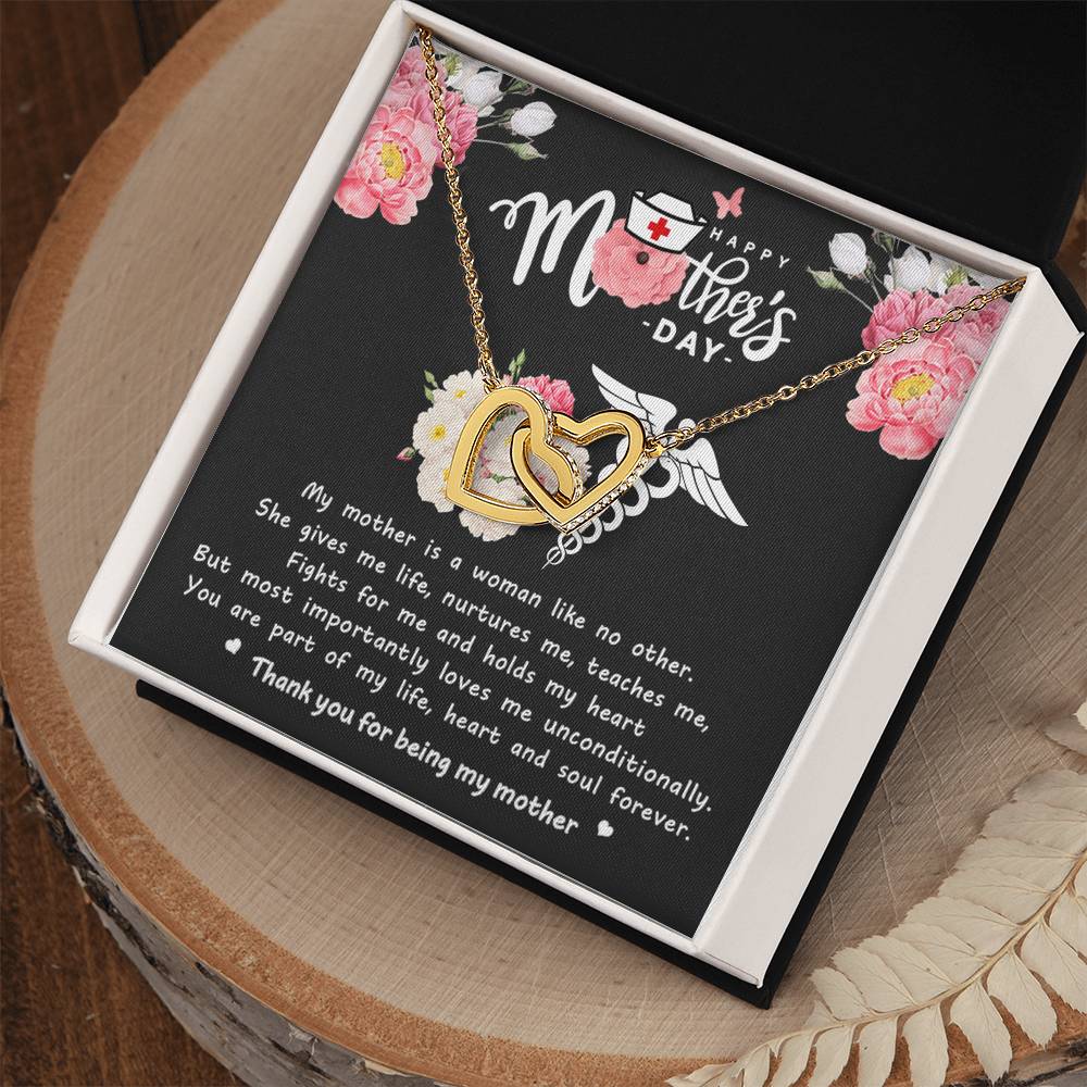Mother's Day Gift Necklace for Her, Nurse Mom Jewelry, Gift from Son or Daughter, Doctor Luxury Necklace for Mother, Birthday Christmas Gifts With Heartfelt Message Hospital