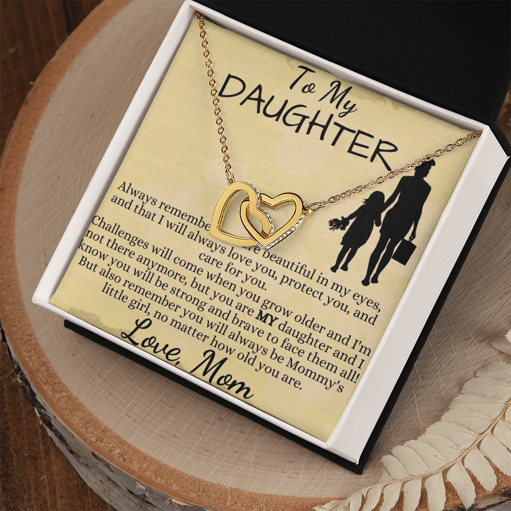 To My Daughter Necklace From Mom With Heartfelt Message & Elegant Box, Daughter Pendant Necklaces, Daughter Jewelry From Mama, Daughter Birthday Necklace Christmas Gifts