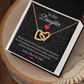 To My Daughter Necklace From Dad With Heartfelt Message, Daughter Birthday Present From Dad, Jewelry Gifts For Graduation for Her From Mom or Daddy, 14K Pendant