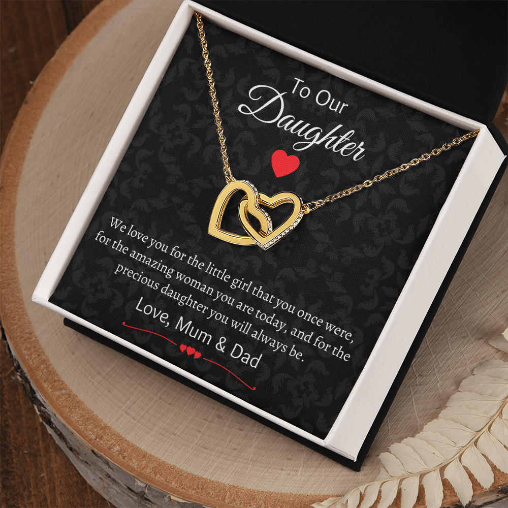 To My Daughter Necklace From Dad With Heartfelt Message, Daughter Birthday Present From Dad, Jewelry Gifts For Graduation for Her From Mom or Daddy, 14K Pendant