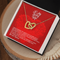 To My Lovely Wife - Forever Love Necklace - Love Your Husband - To My Wife Necklace With Message Card - Anniversary Gift For Wife - Heart  message card for wife
