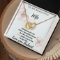 Gift for Wife From Husband - To My Beautiful Wife - Love From Your Husband - Romantic Gift for Wife - White Gold Pendant - Love Design Neckless for Wife - Diamond Neckless for soulmate - Gift for wife
