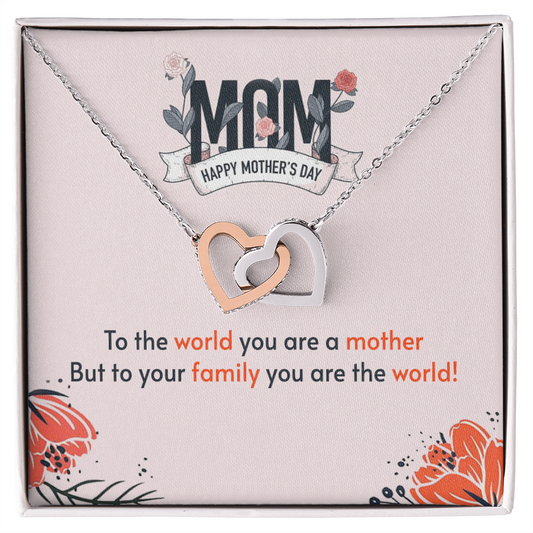 Mother's Day Gift - Mom To Your Family You're The World Pea Pod Necklace - Mother  Necklace Set - Friendship Necklaces - Customize Mothers day  Necklace ,Mothers  day gift - Necklace for mom